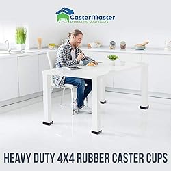 CasterMaster Non Slip Furniture Pads - 4x4 Square