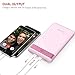 Power Bank 20000mAh Yoobao External Charger Cell Phone Battery Backup (High Capacity, LED Display,Dual Input &Output) Compatible iPhone X 8 7 Plus iPad Tablet Samsung Android Smart Device More-Pink