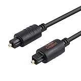 CableCreation 24FT Digital Fiber Optical Toslink Cable Gold Plated for Home Theater, Sound Bar, TV, PS4, Xbox, VD/CD Player,Blu-ray Players,Game Console& More,Black