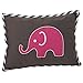 Bacati - Elephants Pink/Grey Decorative Pillow 12 x 16 inches