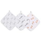 aden by aden + anais washcloth set 3 pack, safari babes