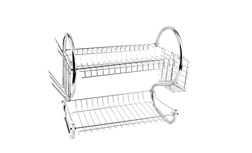 Kitchen organization holder 2 Tier Stainless Steel Dish Drainer Drying Rack US Ship