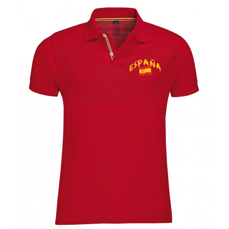 Supportershop Spain Unisex Polo Shirt Red, unisex, Polo, 5060672801331, red, XL