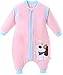 Luyusbaby Early Walker Sleep Sack Removable Sleeve Baby Wearable Blanket with Feet