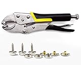 Screw Snaps Locking Pliers Kit, Couker Heavy-Duty T8 Snap Setter Tool for Fastening, Replacing Snaps, Repairing Boat Covers, Canvas, Tarps