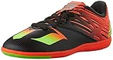 adidas Performance Messi 15.3 Indoor Soccer Shoe (Little Kid/Big Kid),Black/Green/Solar Red,11.5 M US Little Kid