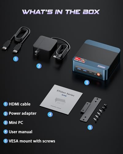 BOSGAME P3 Mix Mini PC Windows 11 Pro AMD Ryzen 5 7640HS fino a 5,0 GHz, 16 GB DDR5 512 GB SSD Mini Computer| Triplo Display 4K HDMI DP USB4, Dual LAN 2.5G, WiFi 6E, Bluetooth 5.2 per Home e Ufficio