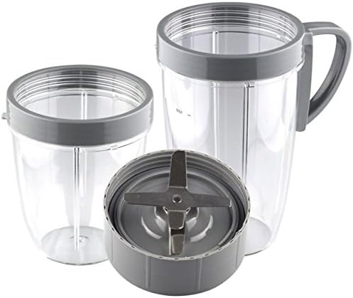 Deluxe Upgrade Nutribullet Replacement 2 Cups + 2 Tops + Extractor