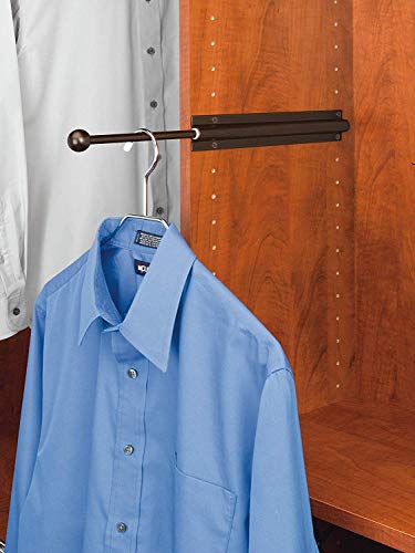 Standard Valet Rod, Oil Rubbed Bronze, 2 Pack 12 in. Closet Organizer