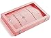 Wuligirl Velvet Clear Lid Jewelry Organizer Box Stackable Jewelry Storage Display Tray Holder Showcase (Necklace Box)