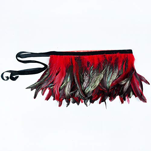 L'VOW Feather Boa Ribbon Punk Gothic Shawl Maleficent Costume for