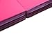 Soozier PU Leather Gymnastics Tumbling/Martial Arts Folding Mat, Pink/Purple Triangles, 4 x 10' x 2
