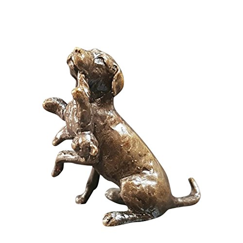 Butler & Peach - Solid Bronze Miniature Labrador with Teddy