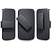 Moto G 2nd Gen Holster Case, Fosmon STURDY [Locking Swivel Belt Clip | Kickstand] Rugged Heavy Duty Shock Proof Case for Motorola Moto G 2nd Gen (Black/Black)