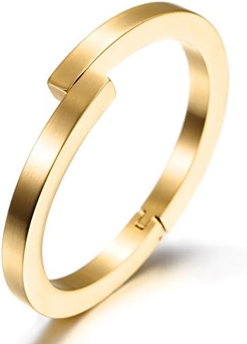 Women/ Men Stainless Steel Open Cuff Bangle Bracelet with Magnetic Clasp