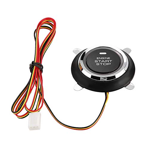 Cuque DC12V Universal Car Alarm System Engine Ignition Keyless Entry Push Button Remote Starter, RFID Identification PKE Induction Anti-Theft System