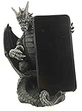 Ebros Gothic Standing Ferocious Guardian Dragon Cell Phone Holder Figurine Desktop Hand Cellular Device Organizer Statue Dungeons And Dragons Medieval Renaissance Sculpture