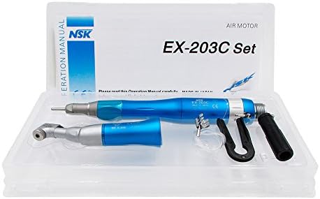 EX-203 Straight Contra Angle Air Motor Hand Kit 2 Holes Blue (Blue)