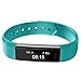 Fitness Tracker, MoreFit Slim Touch Screen Activity Health Tracker Wearable Pedometer Smart Wristband (Silver/ Teal.)