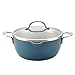Ayesha Curry Home Collection Nonstick Casserole Dish/Casserole Pan with Lid - 5.5 Quart, Twilight Teal