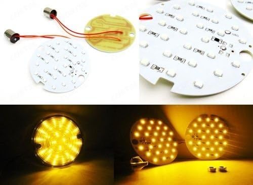 2x Amber 1157 LED Rear Turn Signal Light Blinker Harley Road King Glide Electra
