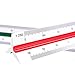 MyLifeUNIT Professional Plastic Engineering Triangular Scale Ruler (1:100, 1:200, 1:250, 1:300, 1:400, 1:500)