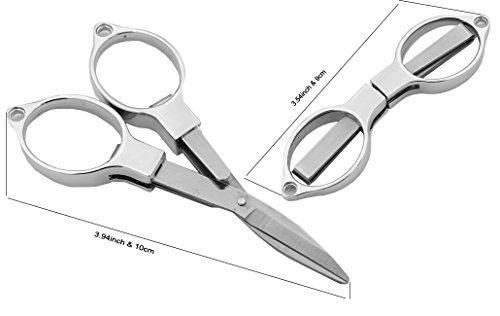 Liangery Travelling Folding Scissors Portable Tool Mini Stainless Steel Stretch Cutter