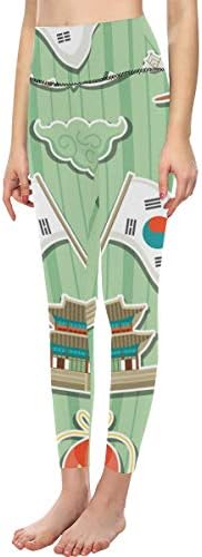 YUMOING High Waisted Leggings for Women Prime Fashion Kimchi Korean Chinese Cabbage Prin