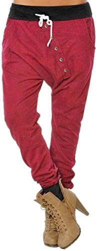 Alixyz Women's Drop Crotch Hip Hop Jogger Harem Pants Fashion Baggy Pants Trousers