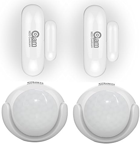 Worlds Smallest Discreet Compact Z-Wave Plus Easy Install, Battery Operated, PIR Motion and Door Sensors 4 PK