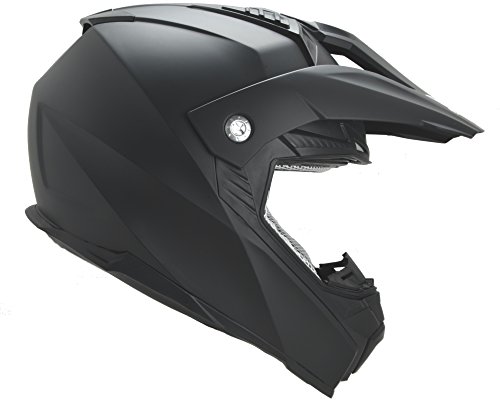 Vega Helmets Cross Tour 2 Dual Sport Helmet with Internal Sun Visor – Full Face Motorcycle Helmet for Motocross ATV MX Enduro Quad, 5 Year Warranty (Matte Black, Large)