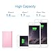 5200mAh Portable Charger, iXCC Power Bank External Battery with Aluminum Shell for iPhone, iPad, Samsung Galaxy and Other Smart Devices - Pink