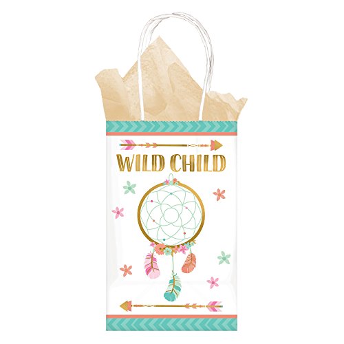 Amscan Boho Birthday Girl Wild Child Kraft Bag (8ct)