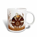 3dRose Funny Turkey In Tall Fall Grasses For