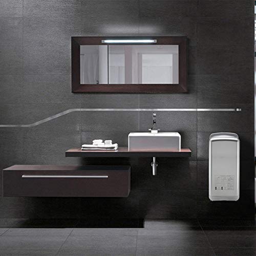 interhasa! Hand Dryer, Automatic Hand air Dryer, Powerful 1800W, Dry Hands in 5s, Low Noise 65 dB, ABS Material, for Home or Commercial Bathrooms, Hotel, Restaurant(Grey, 110V) - Thumbnail 6