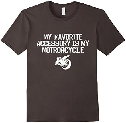 Men's My Favorite Accessory is My Motorcycle T-Shirt Small Asphalt