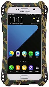 R-Just Phone Case Touch ID Shockproof Dustproof Snowproof Metal Aluminum Protector Case Cover (Camouflage, for Galaxy S7)