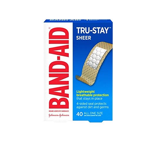 BAND-AID Sheer Strips Adhesive Bandages, All One Size 40 ea (Pack of 3)