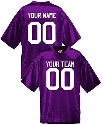 Custom Football Jersey for Youth and Adult You Design Online in Adult X-Large in Purple