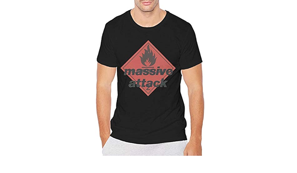 Amazon Com Kolodziejkimm Men S Massive Attack Blue Lines T Shirt Round Neck Short Sleeve Tshirts Black Clothing