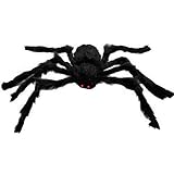 4.9ft Long Plush Spider for Halloween Decoration (Spider Black)