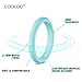 COOLOO 10 Pack Silicone Wedding Ring for Women, Premium Wedding Bands Thin and Stackable Durable Comfortable Rubber Rings, Black White Pink Silver