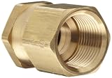 Dixon Valve & Coupling BAS976 Brass Fitting, Swivel Adapter, 3/4" GHT Female x 3/4" NPTF Female