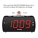 DreamSky Digital Alarm Clock Radio with USB Charging Port and FM Radios, Earphone Jack, Large 1.8