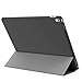 KHOMO iPad Pro 12.9 Inch Case 2017 2nd Gen. - Dual Twill Grey Super Slim Cover with Rubberized Back and Smart Feature