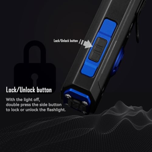 IMALENT GR35 Rechargeable EDC Torch, 2800 Lumens, 4 in 1: Light with Green Beams, UV LED, White Light and Red-blue strobe Flashlight, Anti-Slip Grip, Super-Thin Build Flat for Outdoors, Emergency