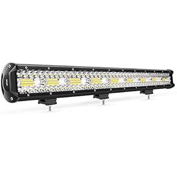 Nilight 18025C-A 26Inch 540W Triple Row Bar 50000LM Flood Spot Combo Beam Driving Boat Led Off Road Lights for Trucks Jeep UTV ATV, 2 Years Warranty, White