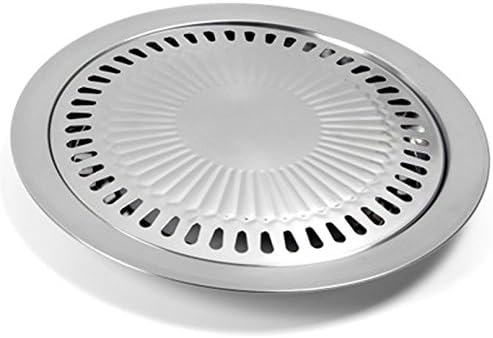 HZWL Newest Stainless Steel Round Korean Barbecue Pan( 2Pcs)