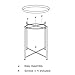 Round Side Table - 20'' Small Reversible Metal Tray End Table, Modern Steel Patio/Garden/Sofa/Coffee/Snack/Bed/Nesting Tables Nightstand for Living Room Bedroom Decor Indoor Outdoor-White