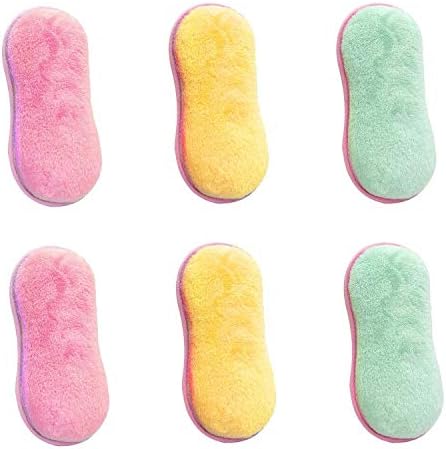 6Pcs Kitchen Scouring Pads Antibacterial Sponge scouring Pad Wipes Non-Odor Dish Scrubber Brush for Pans Pots Cookware